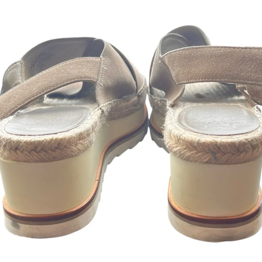 Marc‎ Fisher | LTD Glenna Platform Sandals in Gray Leather Suede Size 10